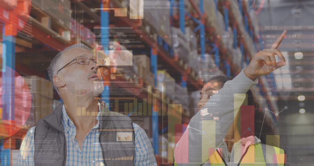 Warehouse Operations with Data Analytics Interface Overlay