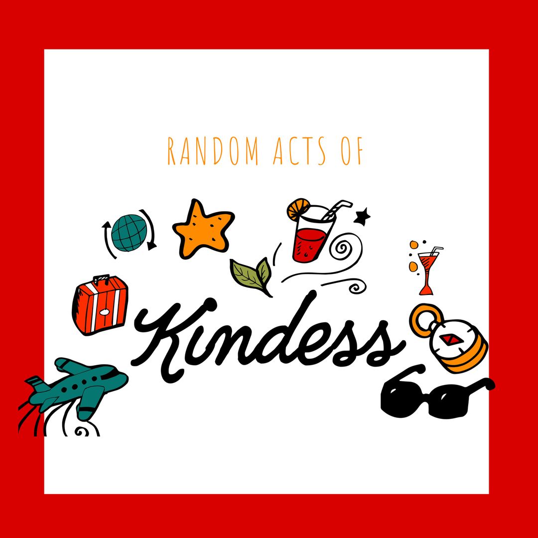 Colorful Template Featuring 'Random Acts of Kindness' Illustrations