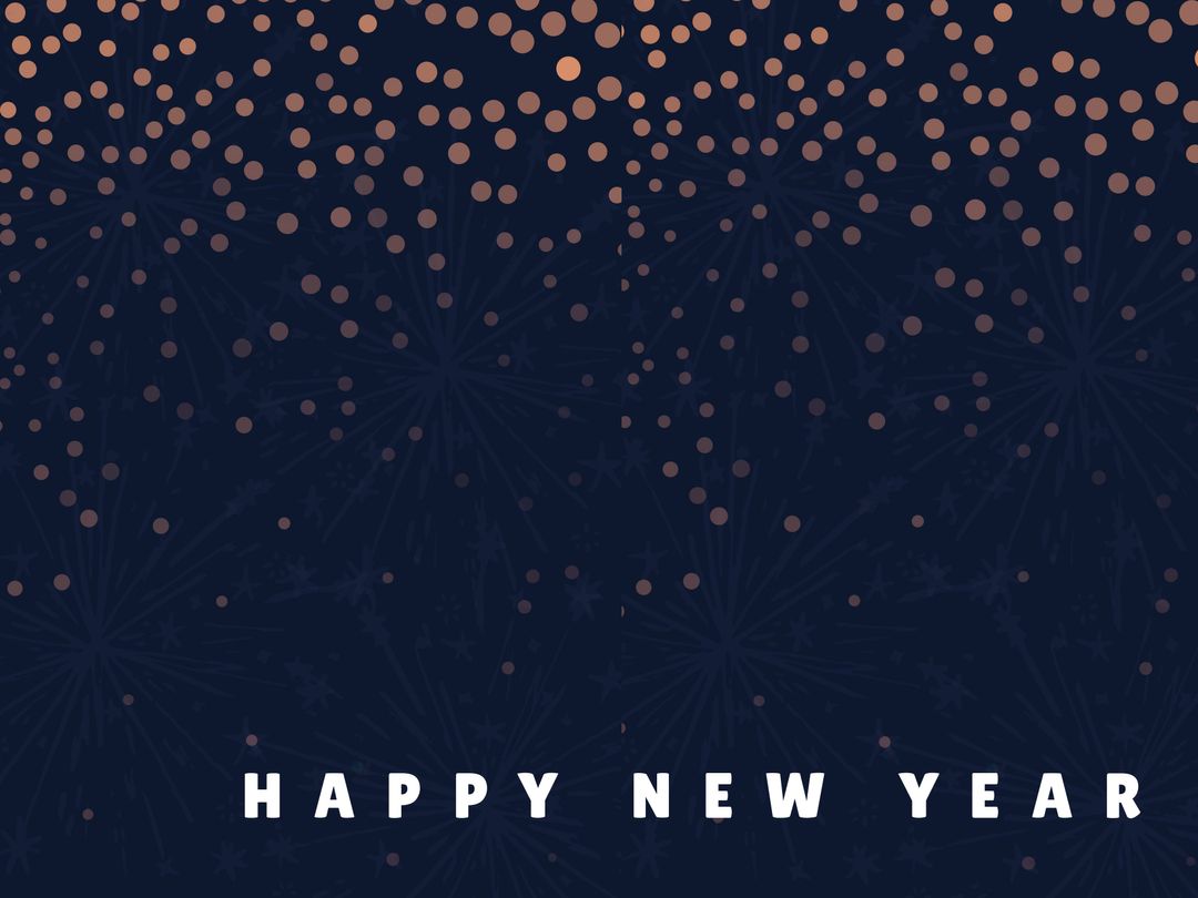 New Year Celebration with Firework Display against Night Sky