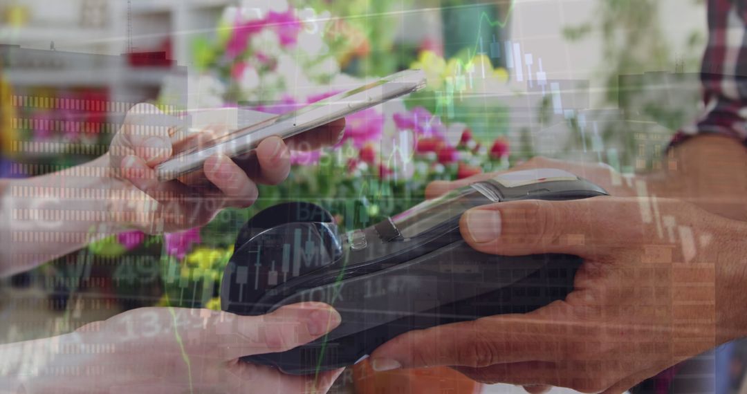 Contactless Payment with Smartphone Amidst Data Visualization