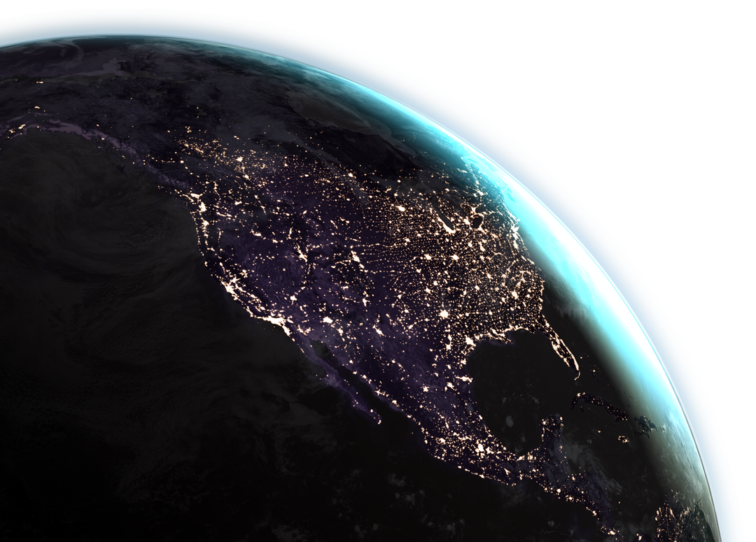 Earth from Space Highlighting Day and Night Transition with City Lights Visible - Download Free Stock Images Pikwizard.com