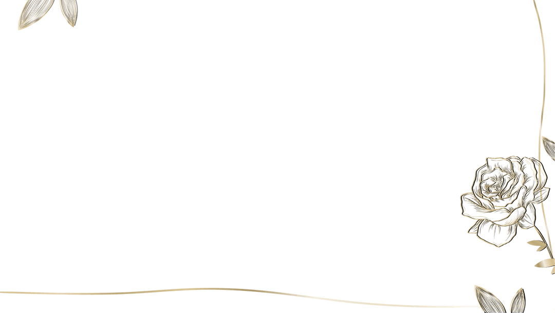 Decorative Gold Floral Border Frame on Transparent Background