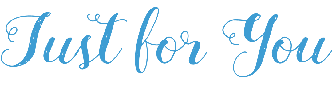 Elegant Just for You Text on Transparent Background