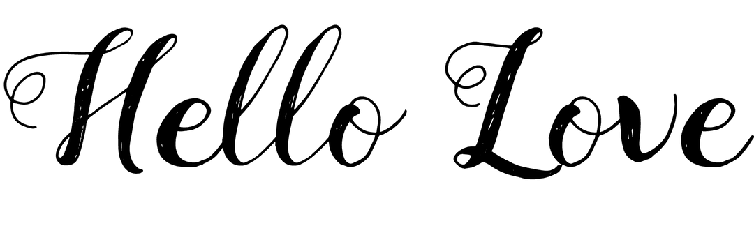 Stylish Hello Love Text On Transparent Background