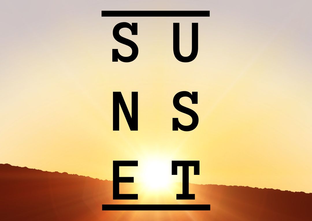 Serene Sunset Surrounded by Golden Horizon