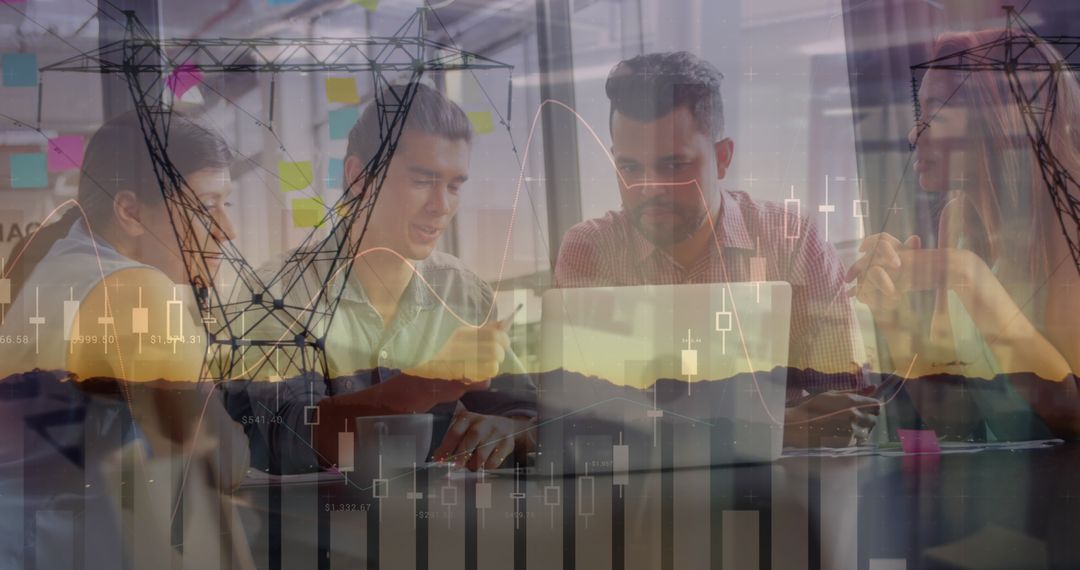 Collaborative Business Meeting with Technological Overlay and Landscape