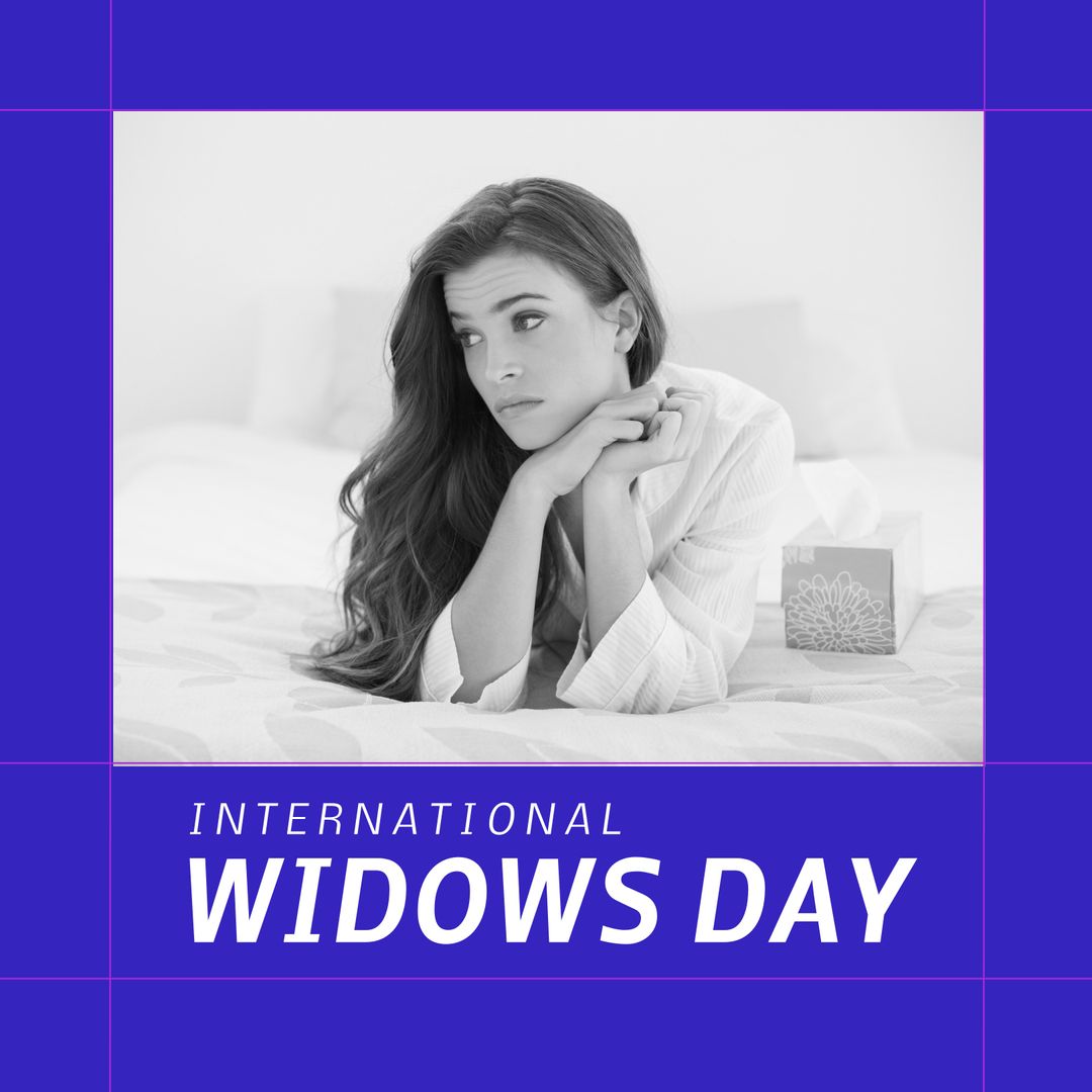 Young Woman Contemplating on International Widows Day