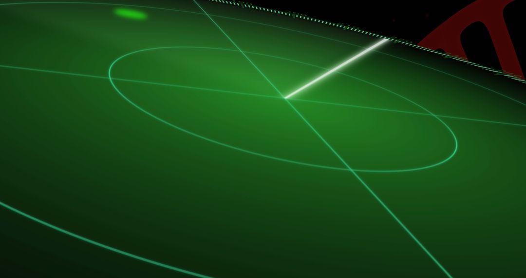 Radar Screen with Scanning Beam and Target Locations