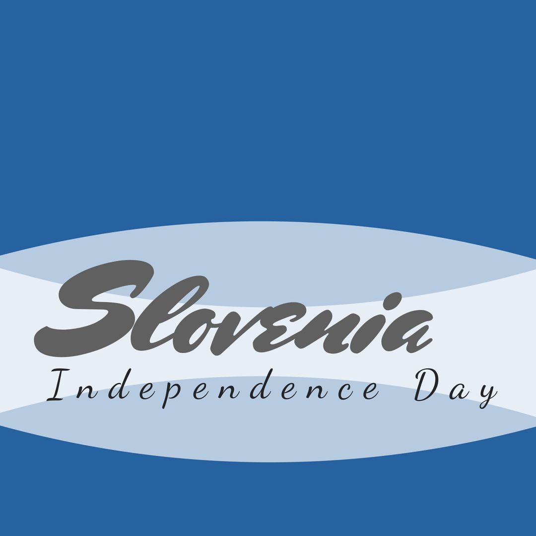 Slovenia Independence Day Celebration Design with Text