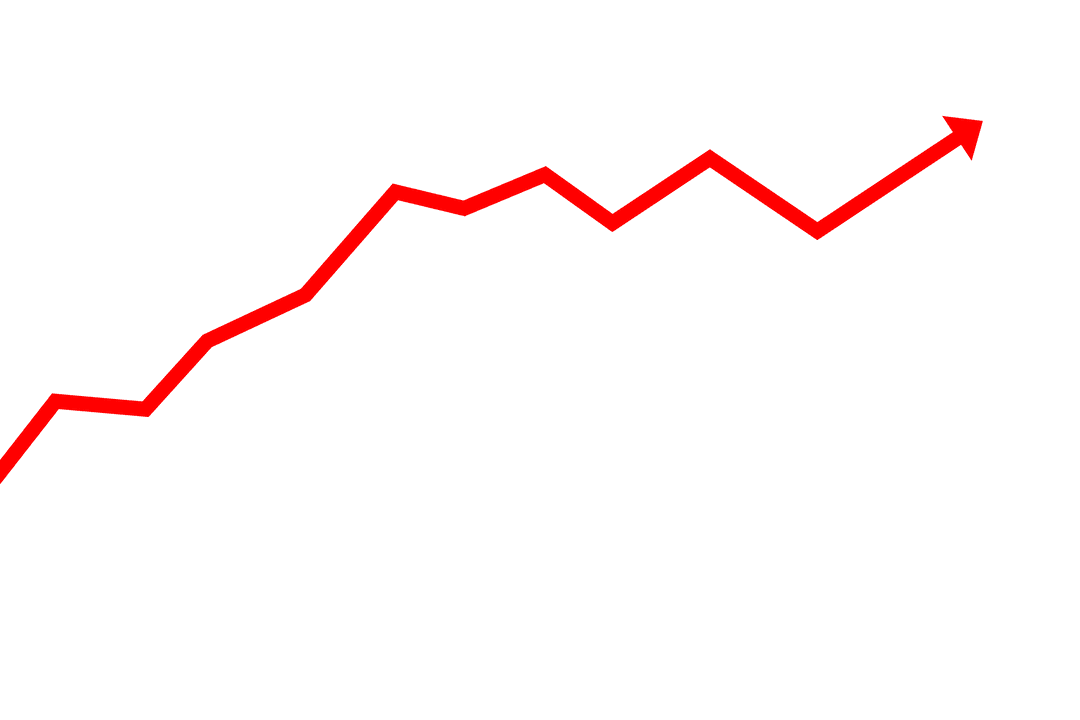 Upward Trends Transparent Arrow Against White Background