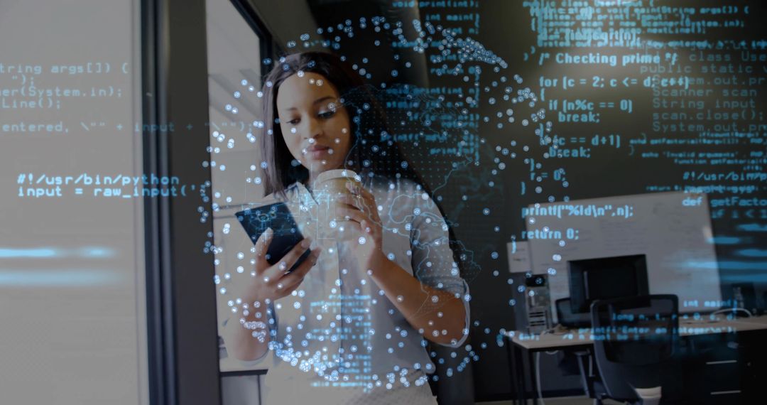 Tech Professional Analyzing Data Through Virtual Interface