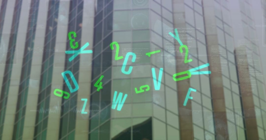 Digital Data Processing Over Modern Office Building