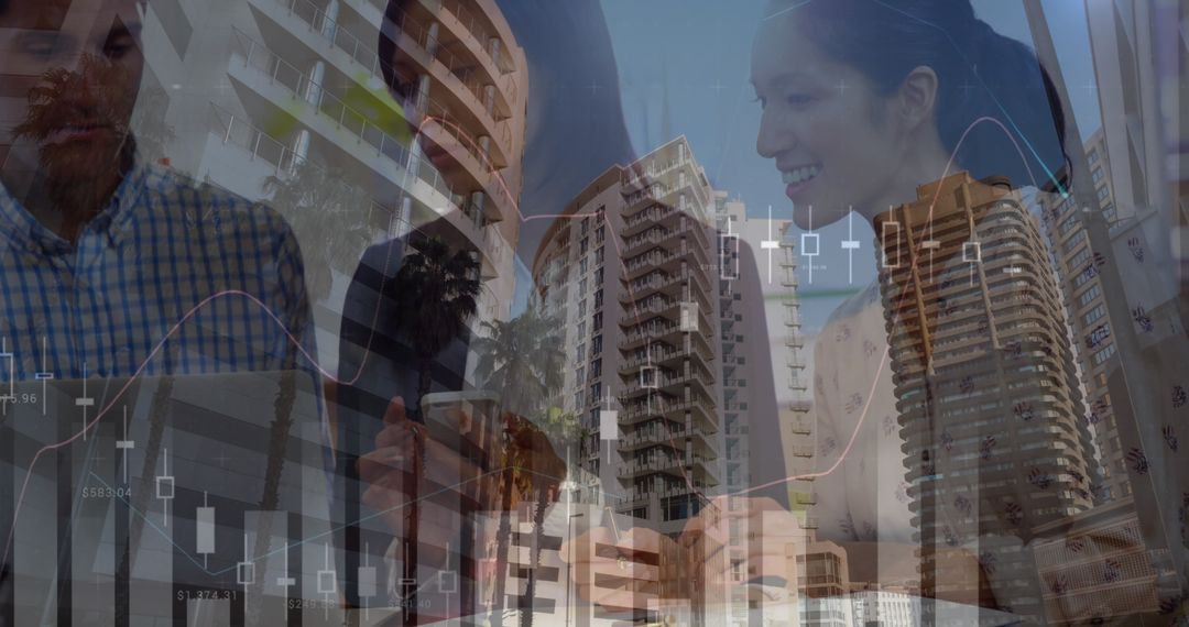 Business Collaboration and Digital Analytics with Cityscape Overlay