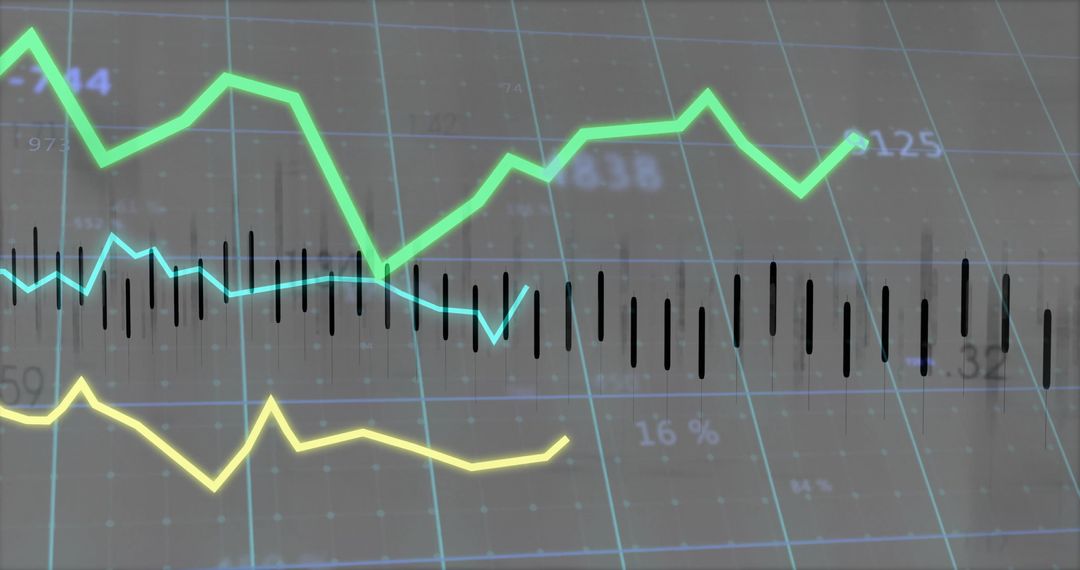 Dynamic Financial Data Analytics Visualization with Line and Bar Charts