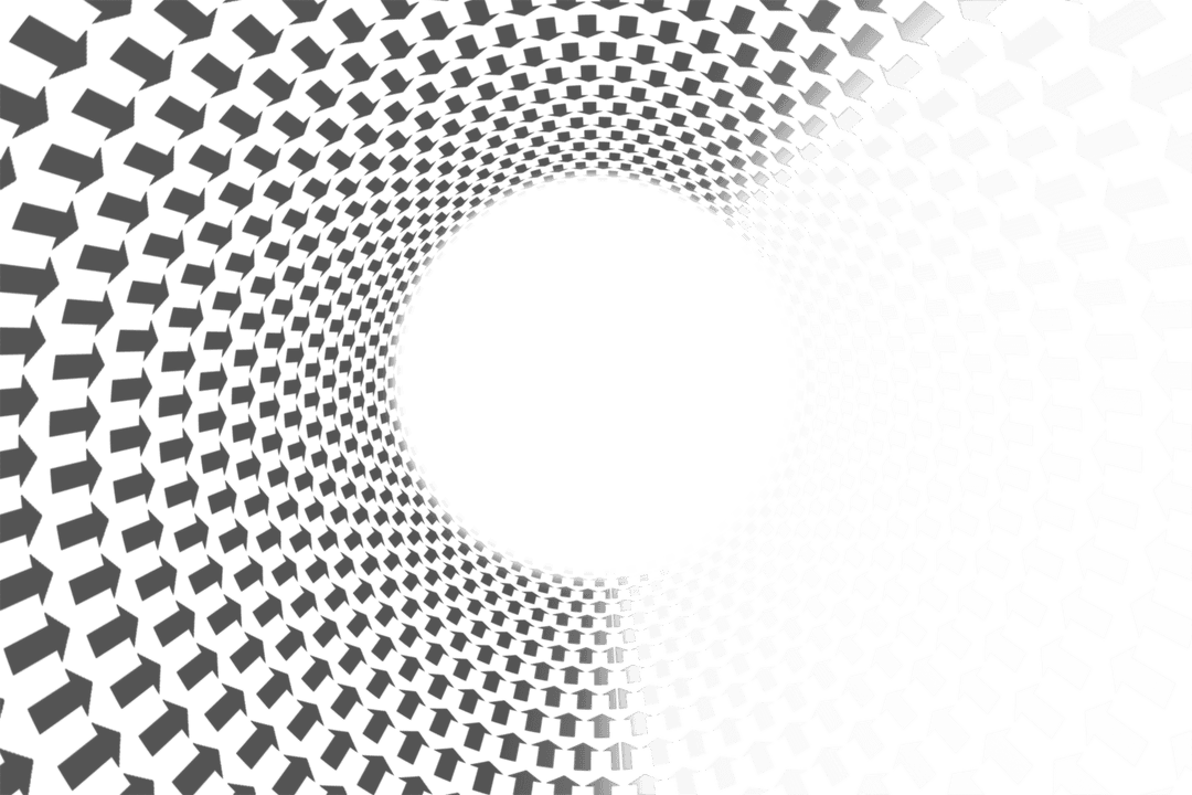 Transparent Digital Arrows in Circular Formation with Open Center