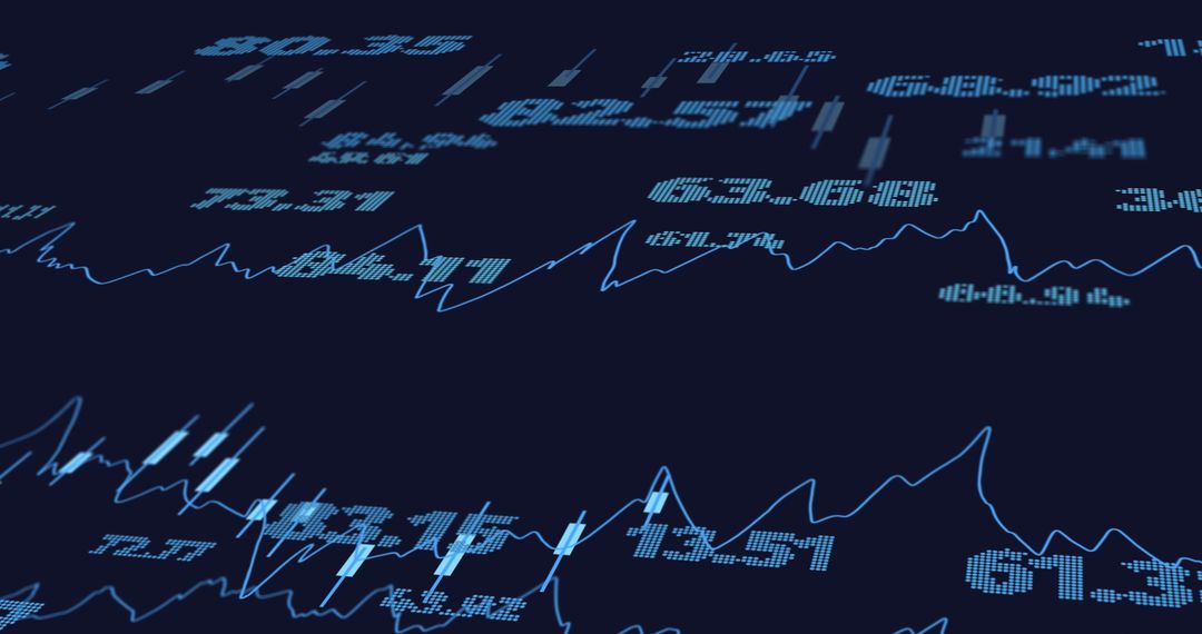 Abstract Financial Data on Digital Graph Background