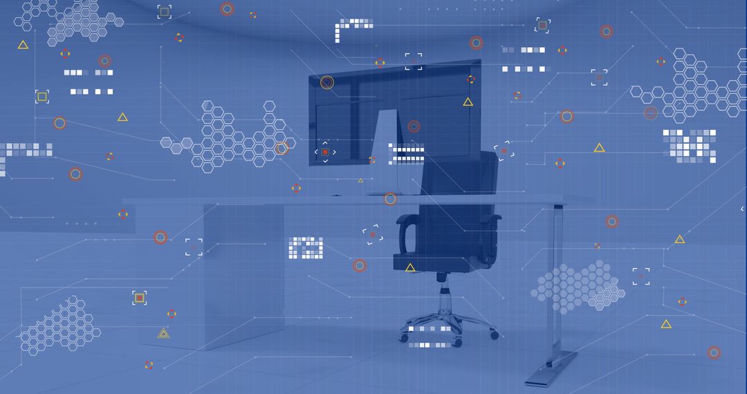 Financial Data Processing Concept in Modern Workspace