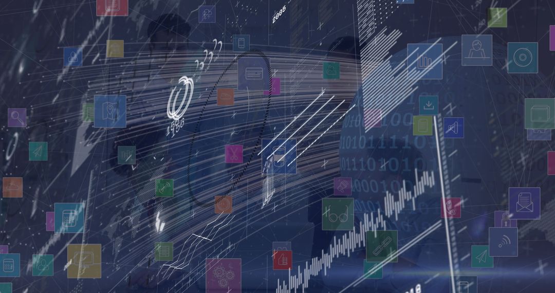 Team Collaborating on Trends with Transparent Futuristic Display