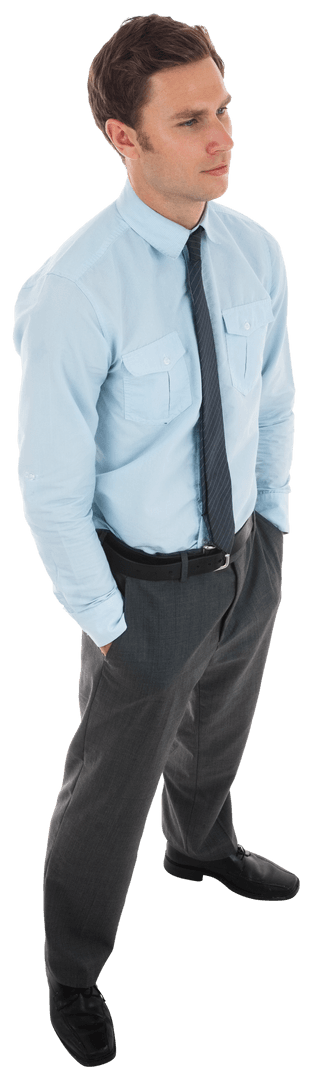 Transparent Confident Businessman in Formal Outfit