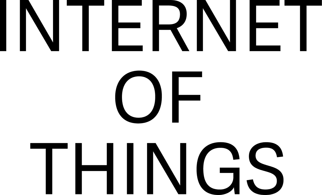 Internet of Things Text on Transparent Background Futuristic Design