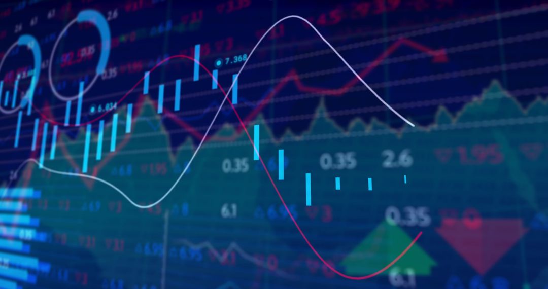 Abstract Financial Data Through Graphic Overlays
