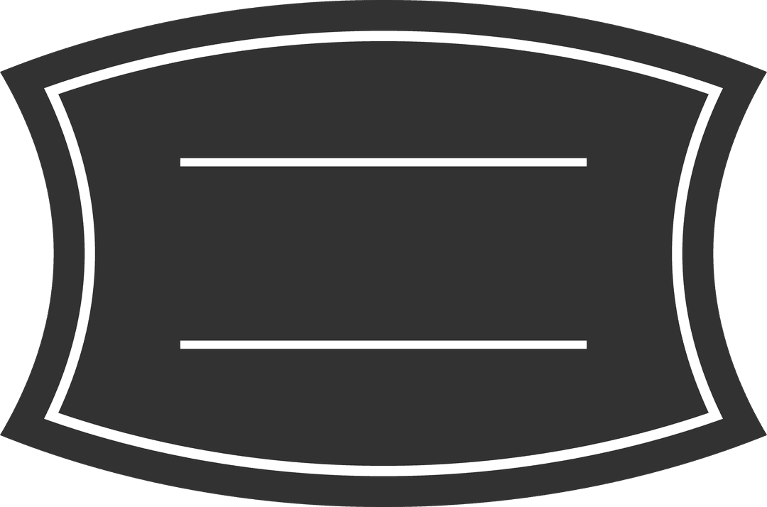 Elegant Black Badge Design on Transparent Background