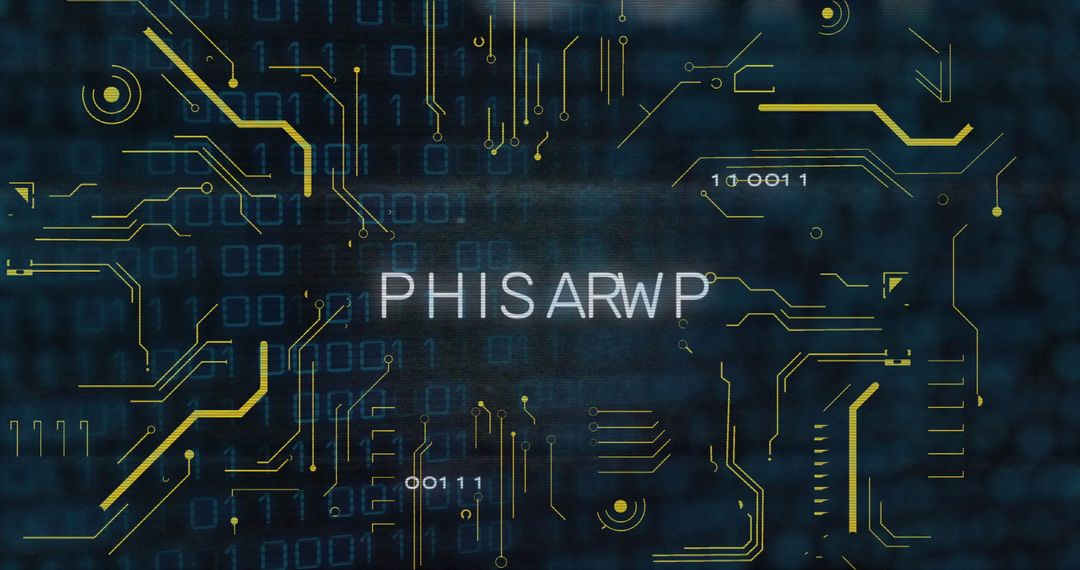 Phishing Alert Digital Data Binary Cybersecurity Background