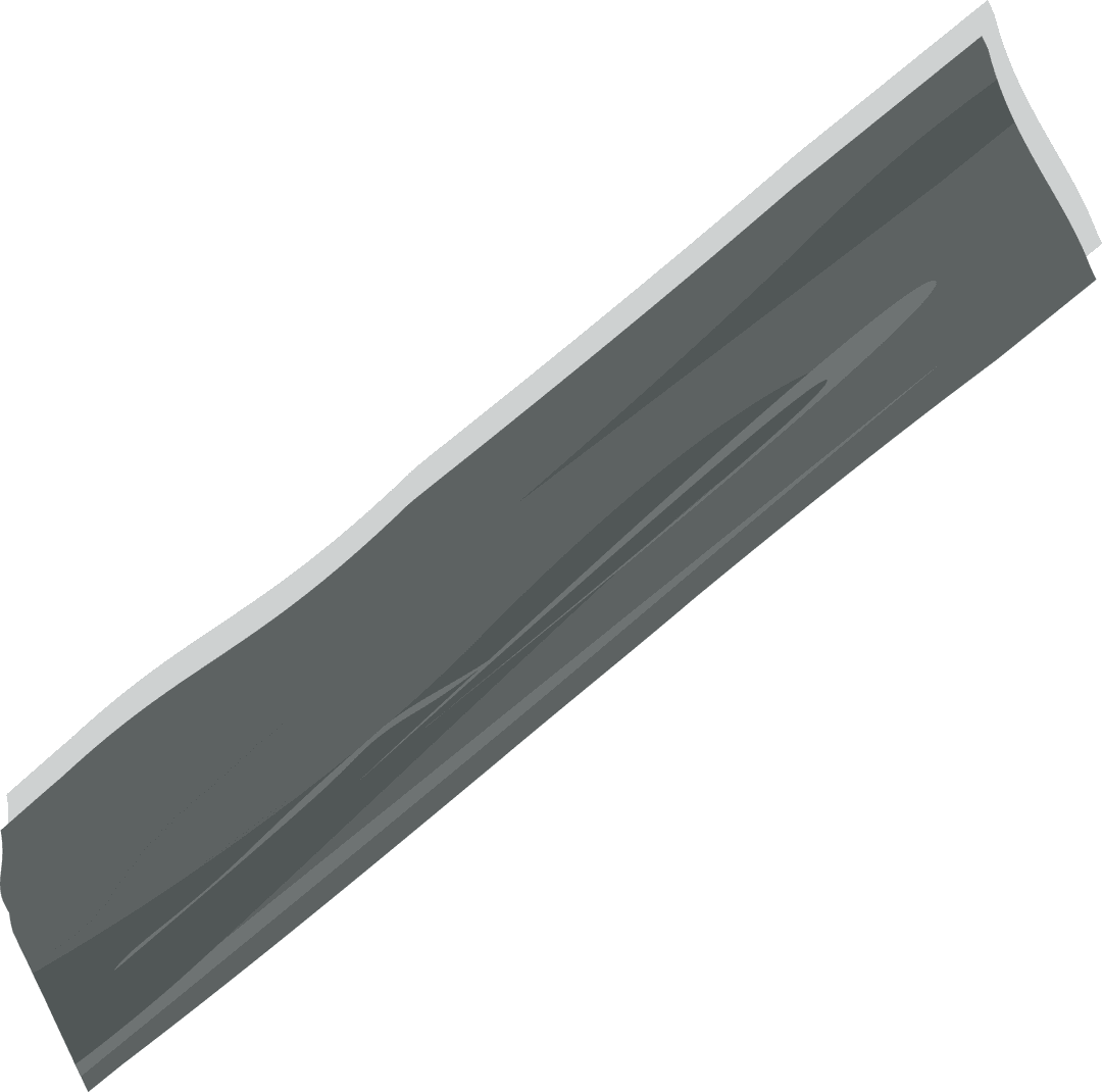 Geometric Abstract Ribbon Shape with Jagged Contour on Transparent Background