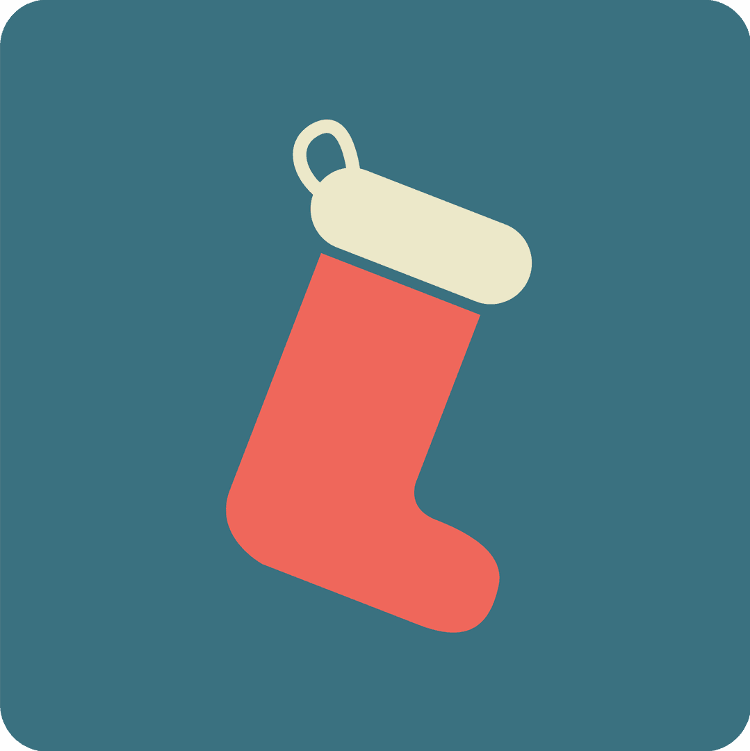 Transparent Christmas Sock Illustration Vector Design
