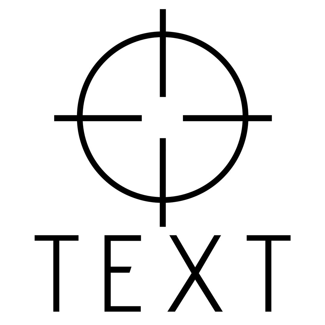 Crosshair Focus Symbol Over Placeholder Text for Precise Targeting