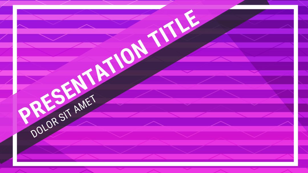 Vibrant Purple Geometric Presentation Template Design