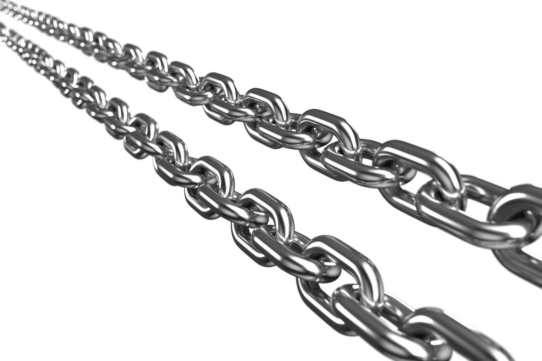 Transparent Metal Chrome Chains Vector Design for Engineering Use
