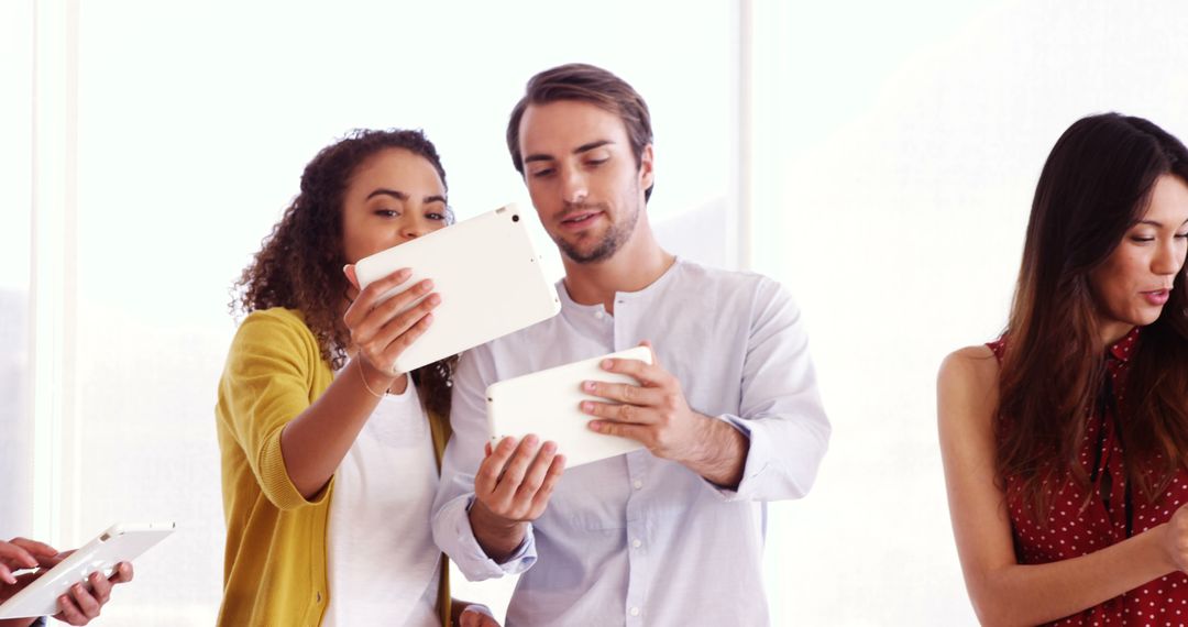 Diverse Colleagues Taking a Selfie in Casual Setting
