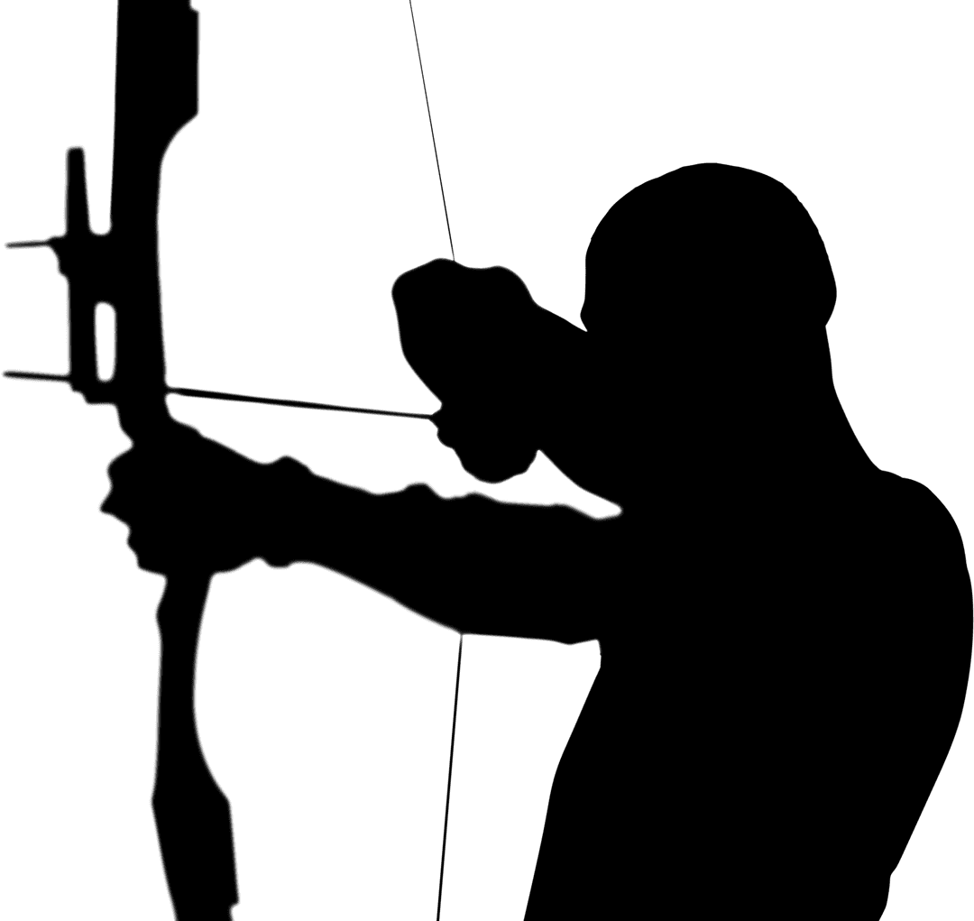 Man Silhouette on Transparent Background in Sport Pose