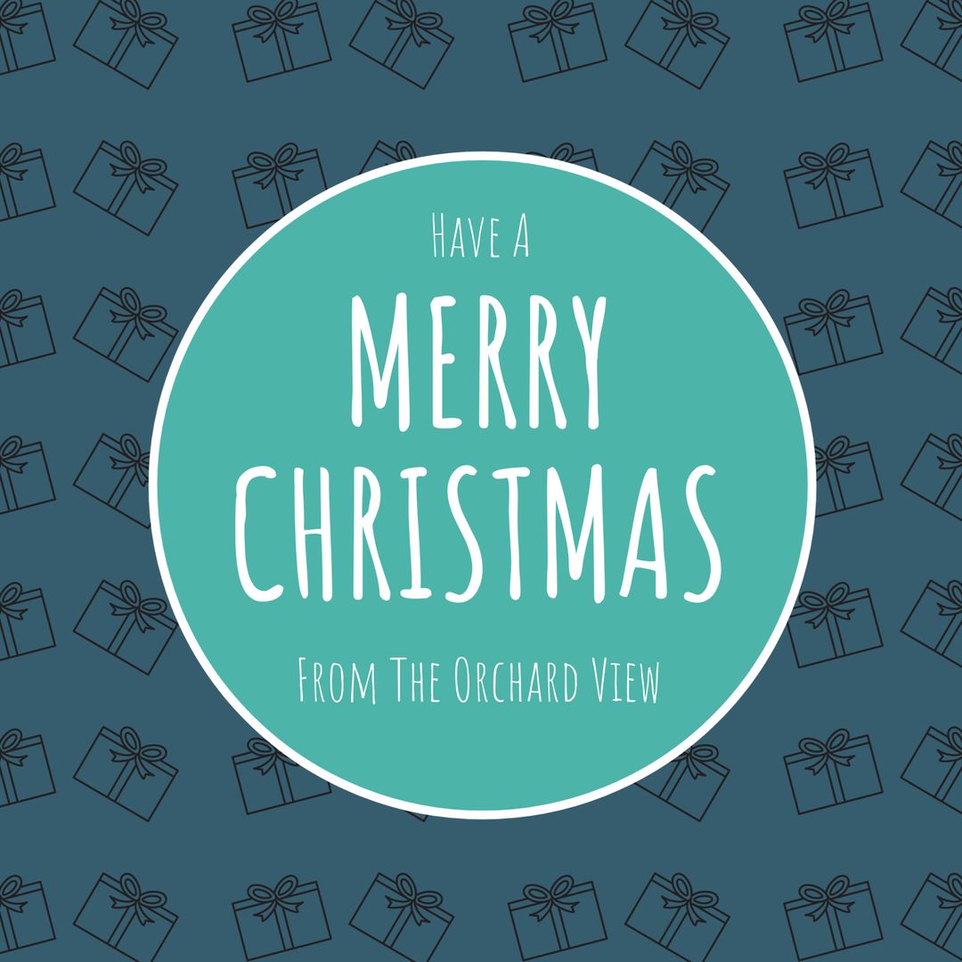 Festive Christmas Greeting with Gift Pattern Design