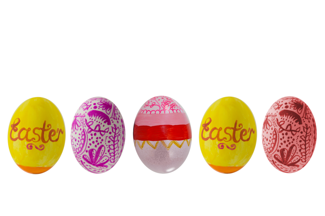 Colorful Transparent Easter Eggs Lined Up for Holiday Celebrations - Download Free Stock Images Pikwizard.com