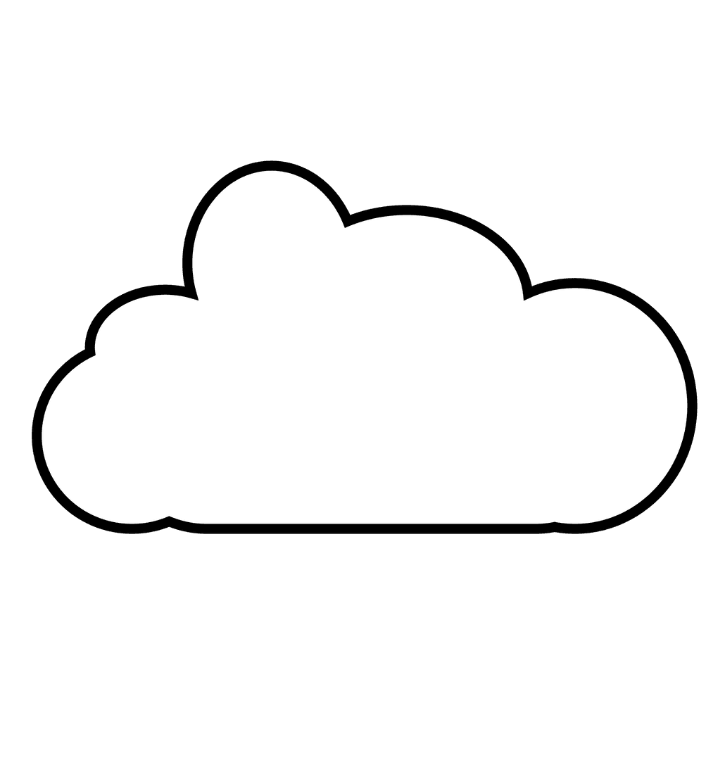Cloud Symbol Illustration on Transparent Background for Network Concepts