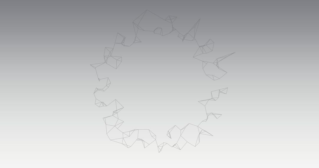 Abstract Geometric Shapes on Gray Background Symbolizing Digital Technology