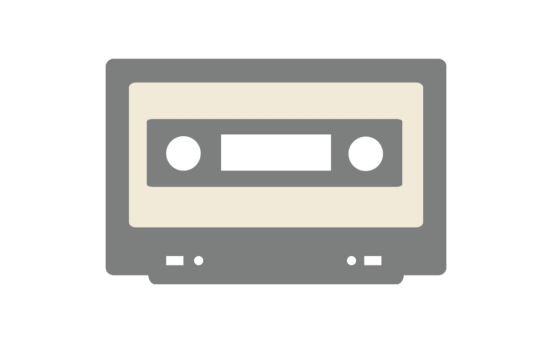 Transparent Retro Cassette Tape Icon Illustration Vector PNG