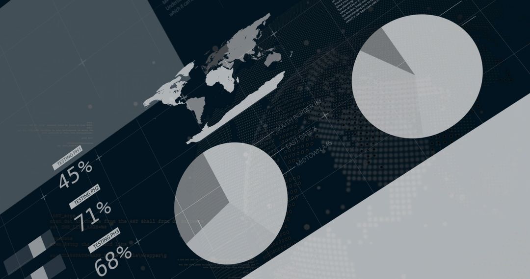 Digital Dashboard with World Map and Analytics Charts