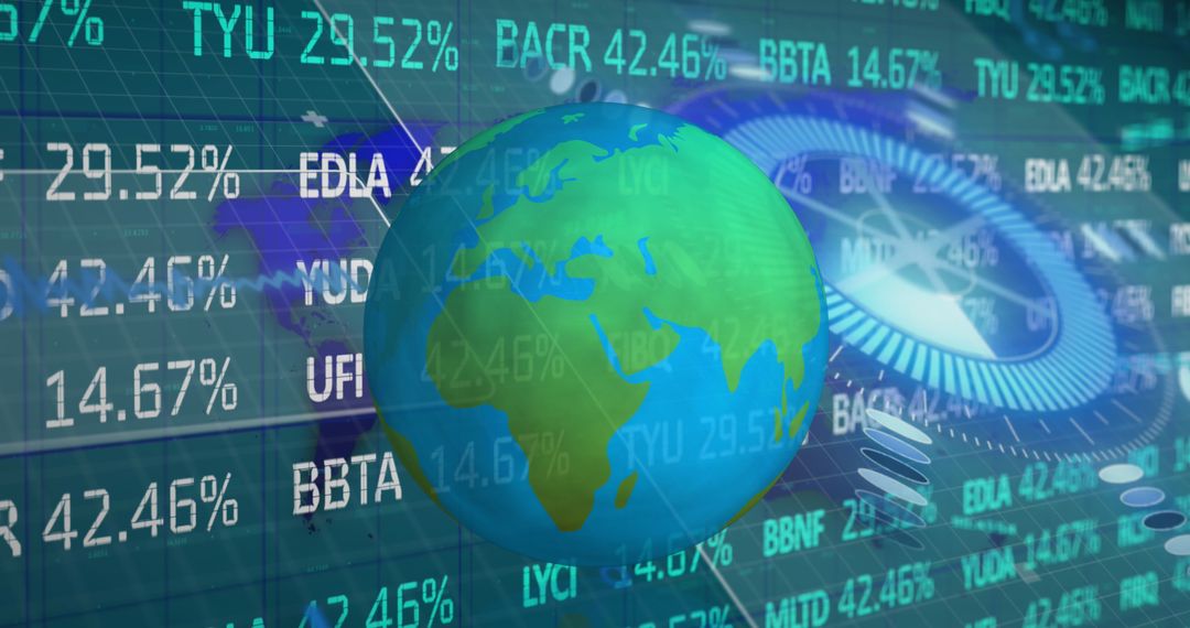Global Financial Data Concept with Digital Interface