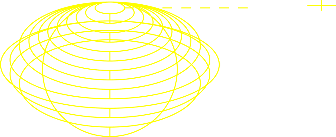 Yellow Wireframe Globe on Transparent Background Represents Futuristic Concepts