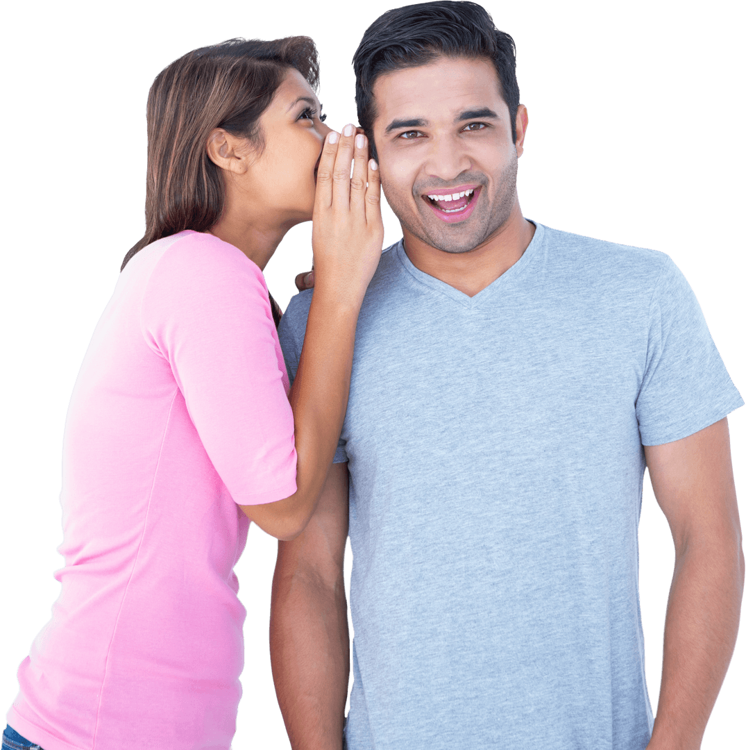 Transparent Couple Sharing Secret Whispering