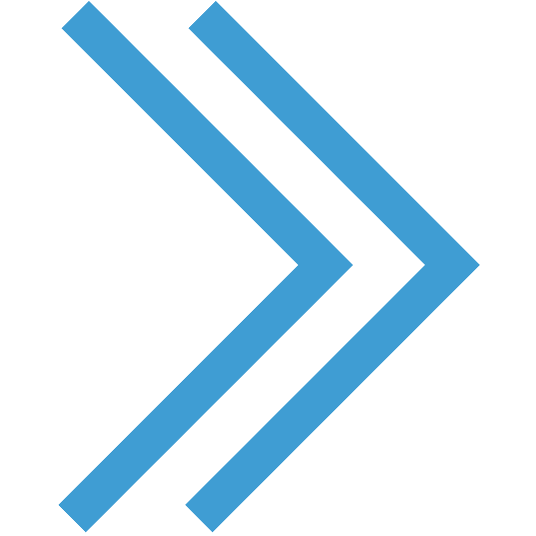 Double Blue Arrow Icon on Transparent Background