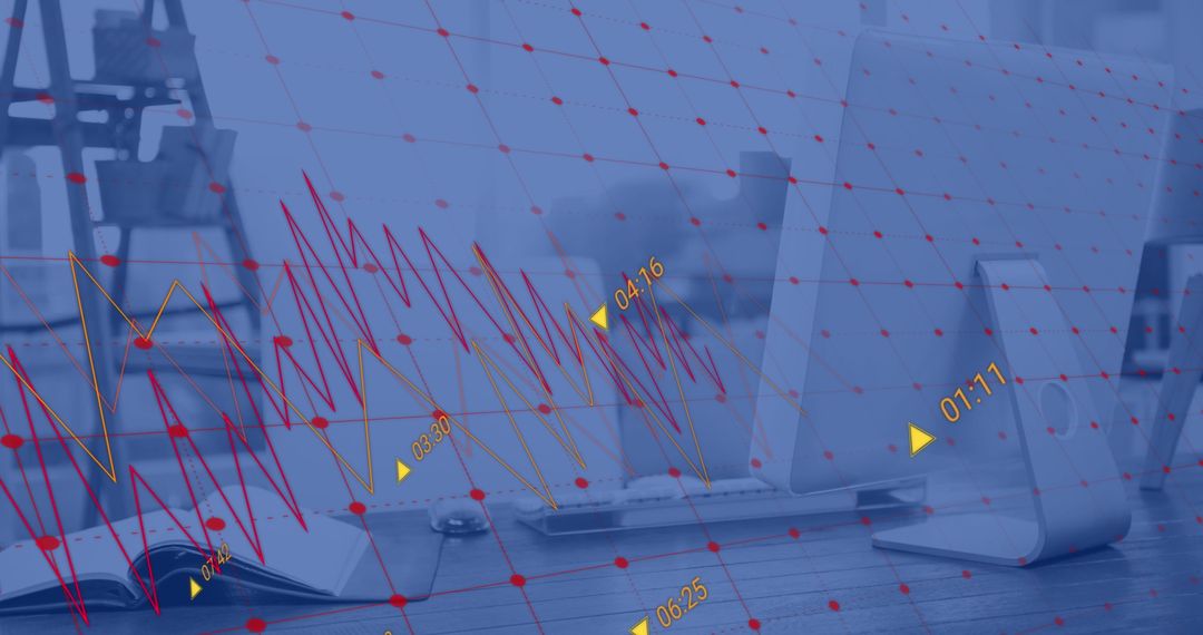 Digital Finance Trends Analyzing on Office Desk