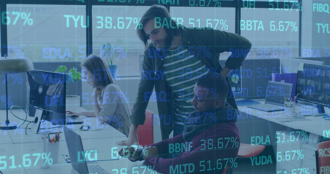 Team Collaboration in Modern Office Tracking Stock Market Data