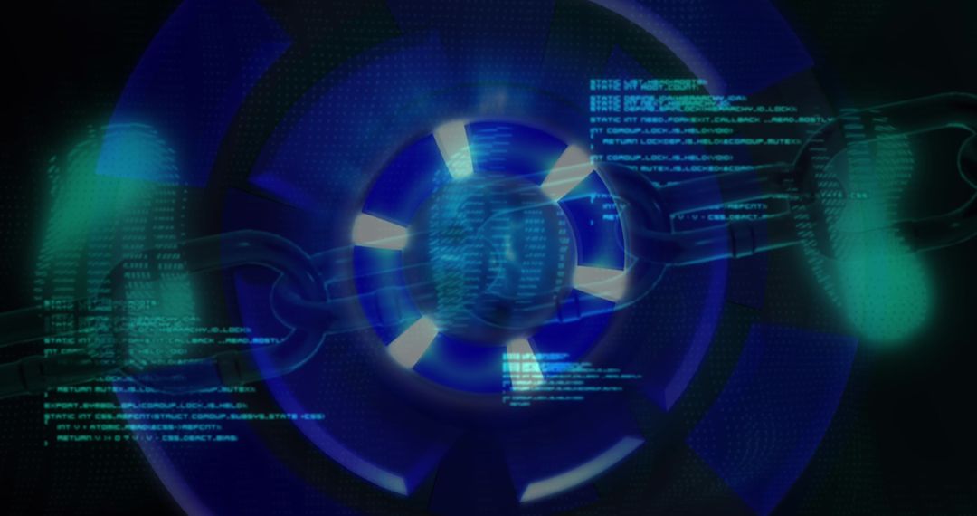 Digital Interface with Futuristic Data Processing