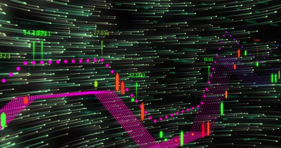 Abstract Digital Data Visualization and Analysis Background
