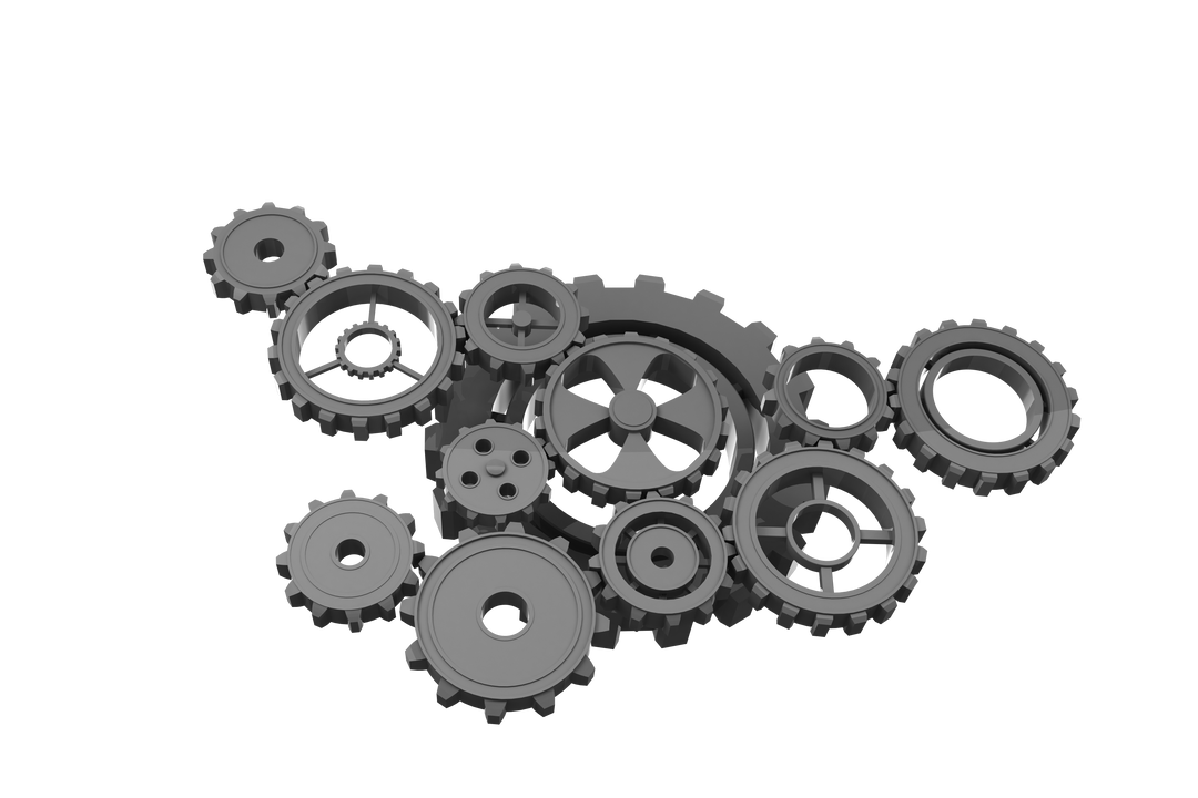 Transparent Gray Gear Cogs in Digital Arrangement - Download Free Stock Images Pikwizard.com