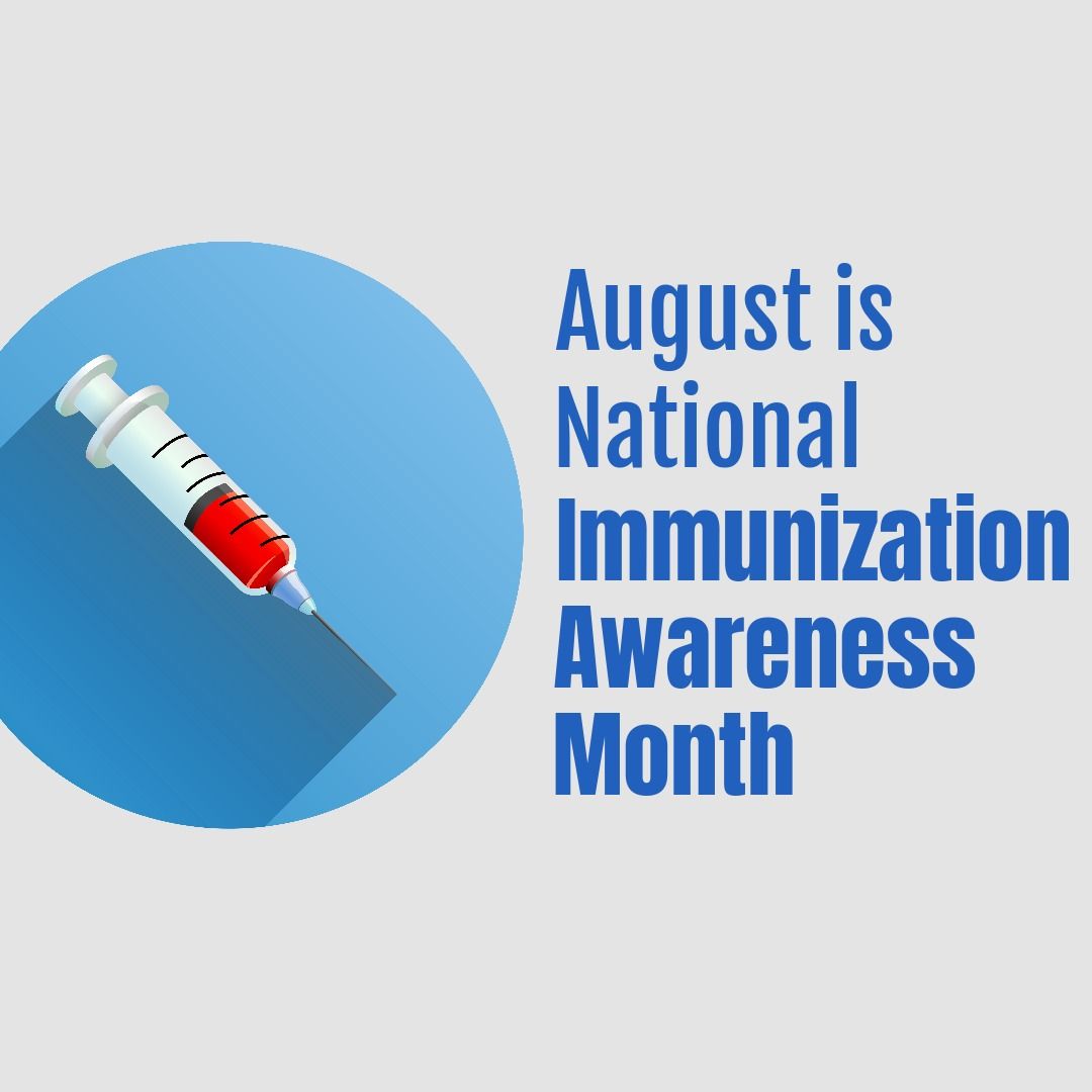 Illustration of august is national immunization awareness month text and syringe on white background - Download Free Stock Templates Pikwizard.com